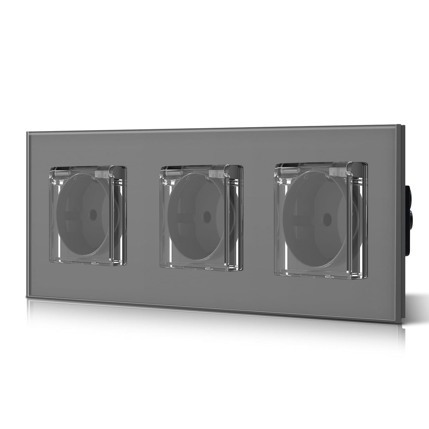 BSEED Interruptor táctil y enchufe pared,Toma de corriente con USB C,Panel de Vidrio con pulsador LED,Sin Función Wifi,1 Gang 1 Vía+1 Enchufe USB/Tipo C,157mm Negro — view 81