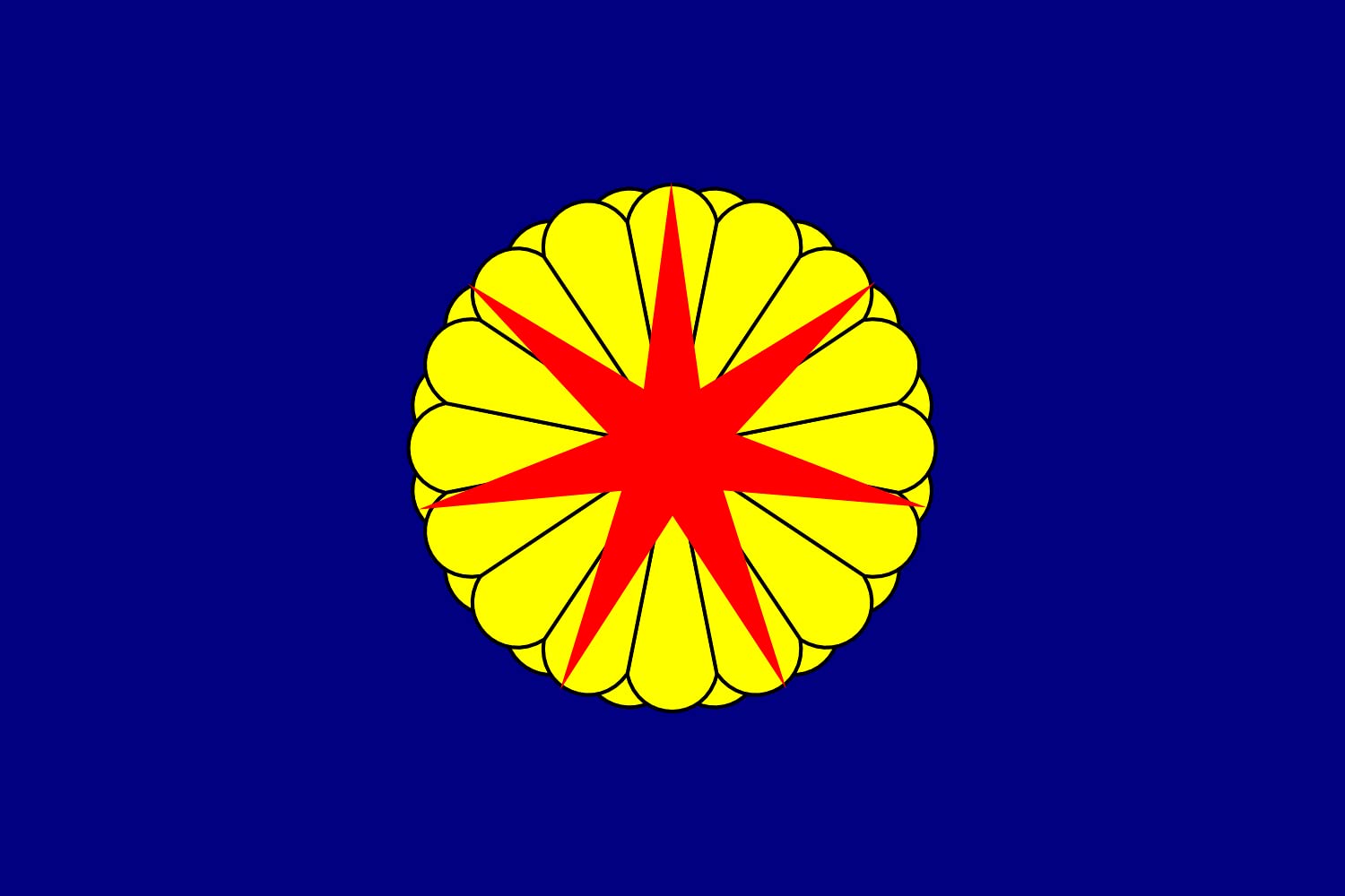 Drapeau XL Republic of Ezo pour décoration murale et rassemblements historiques