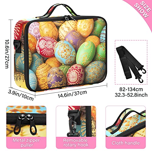 Trousse de maquillage double fermeture éclair grand format portable - 3