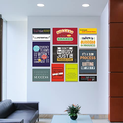 Image of PAPER PLANE DESIGN Framed Poster Set of 12 For Office Wall Decoration (OFFICE)