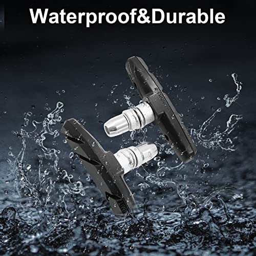 Bike Brake Pads Set, Qidoe 4Pcs Road Mountain Bicycle V-Brake Blocks Shoes With Hex Nut And Shims, Universal Bicycle Brakes Pads For Front And Back Wheel, No Noise No Skid-70Mm #TOP1