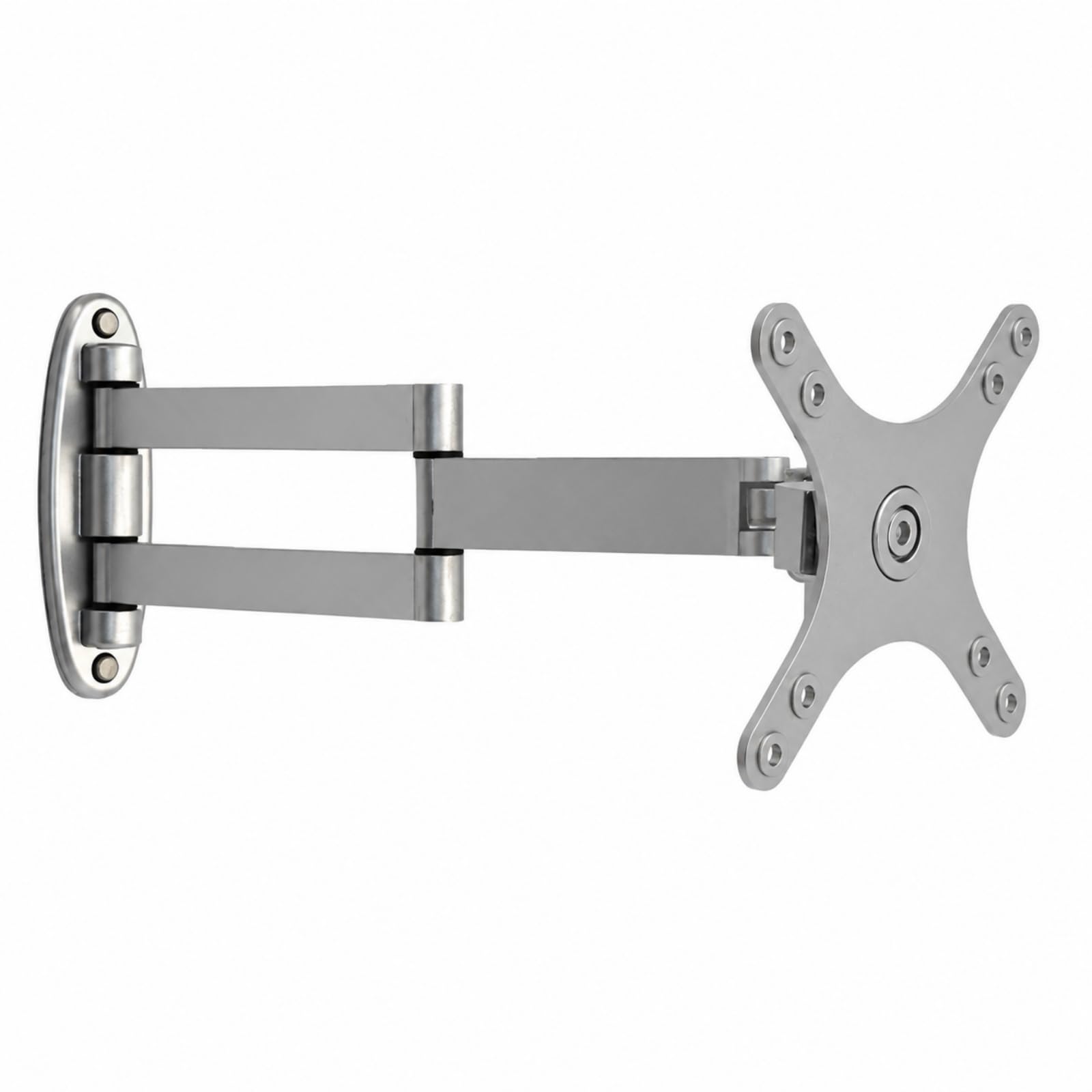 B Baosity Soporte Giratorio Plegable | Ajustable, Brazo para Pantalla con Placa Montaje estándar, Oficina en Casa, Estudiantes, Plateado