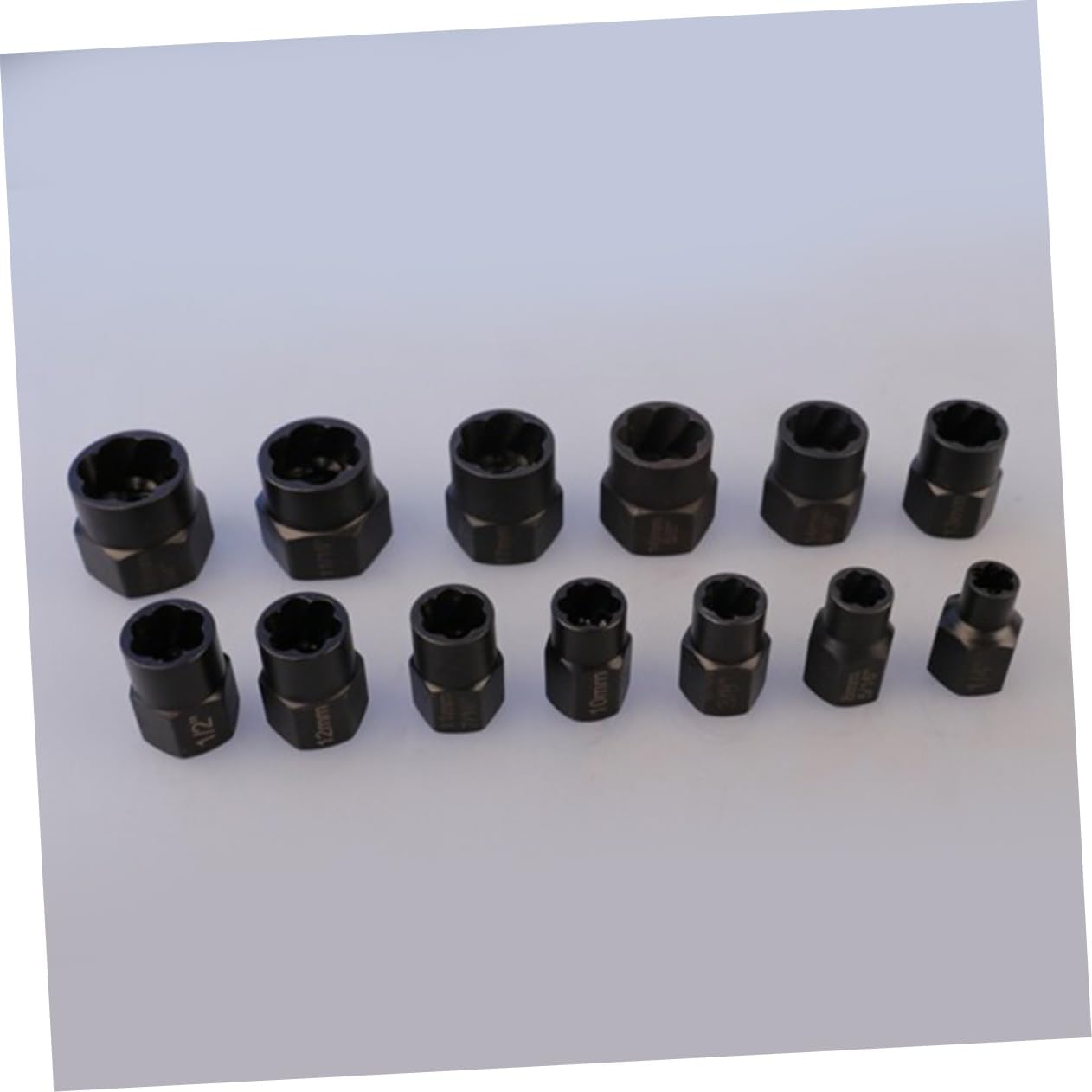 Gadpiparty 13pc Set Sturdy Metal Damaged Nut Extractor Bolt Remover Tool for Stripped Nuts