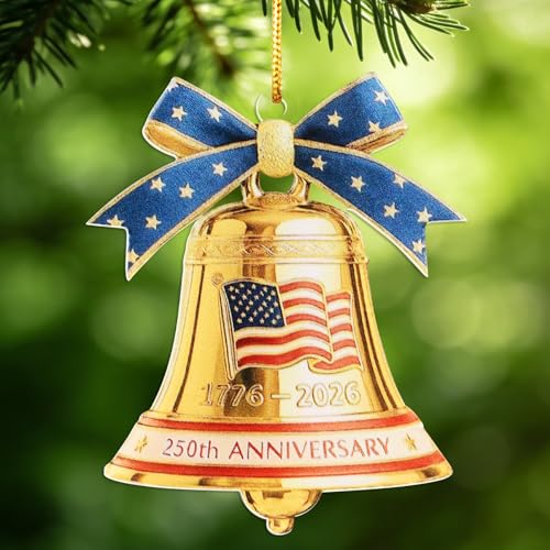 United States 250th Anniversary Bell Ornament - Patriotic Decor