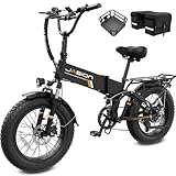 Jasion Hunter Pro Foldable Electric Bike, 30+MPH & 80 Miles Long Range, 1800W Peak...