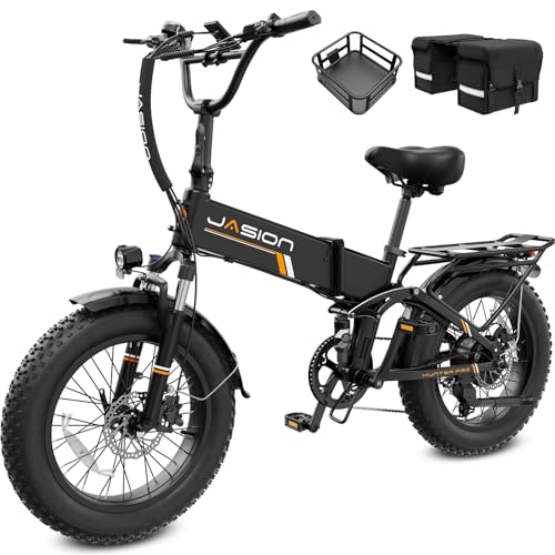 Jasion Hunter Pro Foldable Electric Bike, 30+MPH & 80 Miles