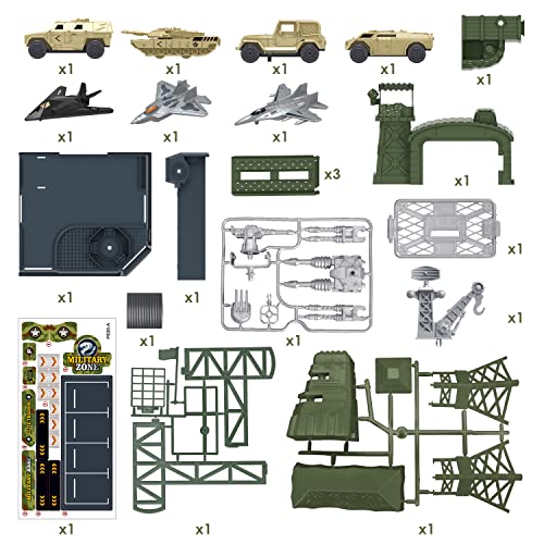 Military Base Set, Army Men Playset With Vehicles Accessories And Play Map, Plastic Christmas Toys Gifts For 3 4 5 6 7 8 Year Old Boys Girls Kids #TOP3