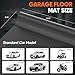 FAHKNS 7.5 X 17 FT Garage Floor Mat, Diamond Plate PVC Flooring Roll Thickened Garage Mats, Heavy Duty Parking Mat Waterproof Non-Slip Floor Protector For Car, Trailer, SUV, Basement, Gym, Shed, Black