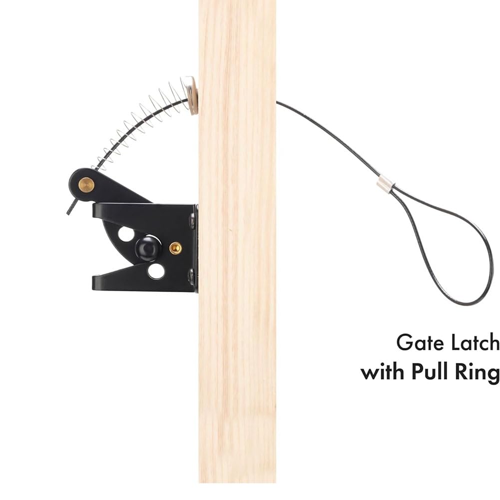 Self-locking Gate Latch Heavy Duty With Spring Cable - Outdoor Security ...