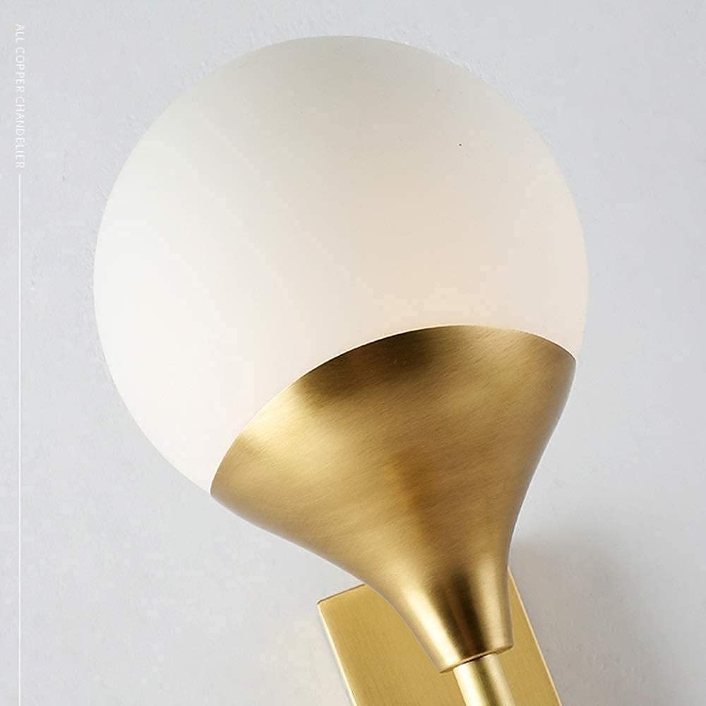 Lampa ścienna wnętrze nowoczesna kreatywna lampa ścienna jasna nordycka nowoczesna złota salon miedziana ściana modernnimalistyczna dom sypialnia lampa przejście szklane kule kinkiety