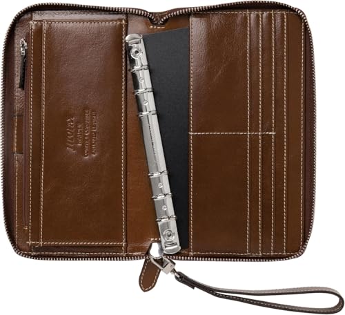 Organizador compacto con cremallera Filofax Malden ocre para notas 3