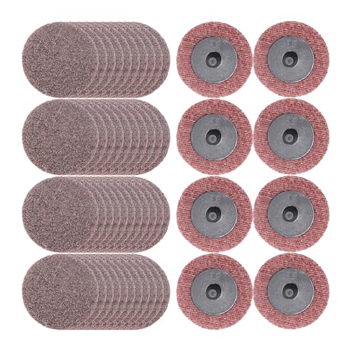 Merryland Disques Abrasifs à Changement Rapide 50mm Meuleuse À Rectifier, 50 mm Moyen Disque de Conditionnement de Surface 50 Pièces, Rondelles En Non-Tissé Peinture Rouille Métal Acier, DGTAA50C2