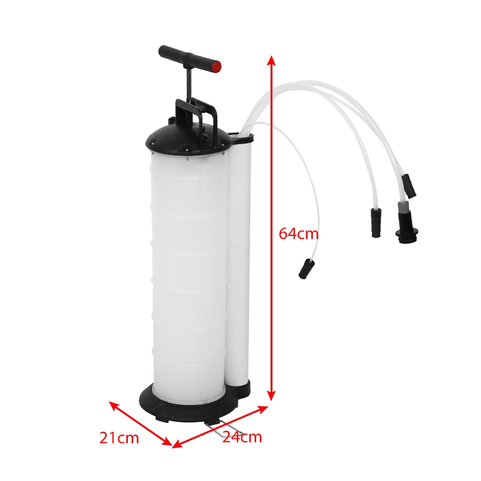 Bomba de Transferencia de Fluido Manual de 7L - Extractor de Aceite de Motor con 4 Tubos, Bomba de Succión de Vacío Manual para Aceite, Gasolina y Más