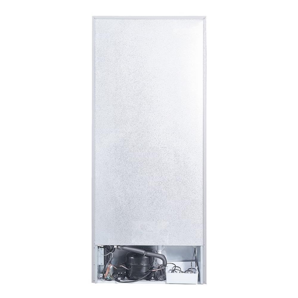 Pemberly Row 14cu ft Upright Freezer Refrigerator, Stainless Steel, Convertible Design, Frost-Free with Reversible Door, Garage Ready, Adjustable Shelves, Door Alarm, 28" Wide Energy Star Appliance
