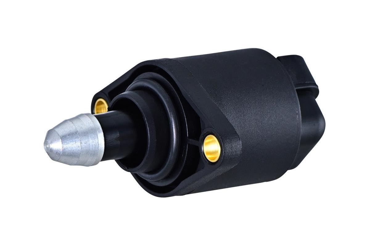 HELLA 6NW 358 192-131 Válvula de mando de ralentí, suministro de aire - 12V - 4polos - atornillado - eléctrico - Cantidad de taladros de fijación: 2 - con juntas