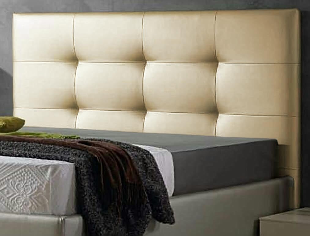 ED Cabecero Cama tapizado Polipiel Mod. Texas Todas Las Medidas y Colores (Dorado, 90 * 70)