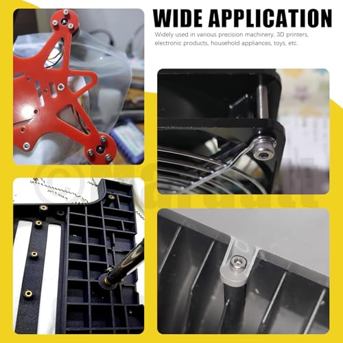 Mardatt 595 Stück M2 M2.5 M3 M4 M5 Messing Gewindeeinsätze mit Hex Socket Head Cap Schrauben Muttern Kit, Messing Heat Set Einsatz metrische Knurled Muttern & Maschinenschrauben