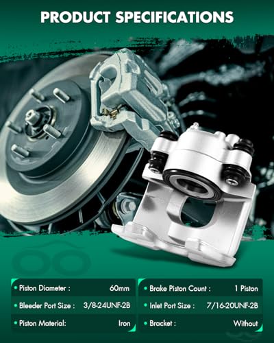 Image of SCITOO 184642 184643 Front Left & Right Disc Brake Calipers Assembly Without Bracket For Chrysler,For Dodge,For Eagle,For Plymouth