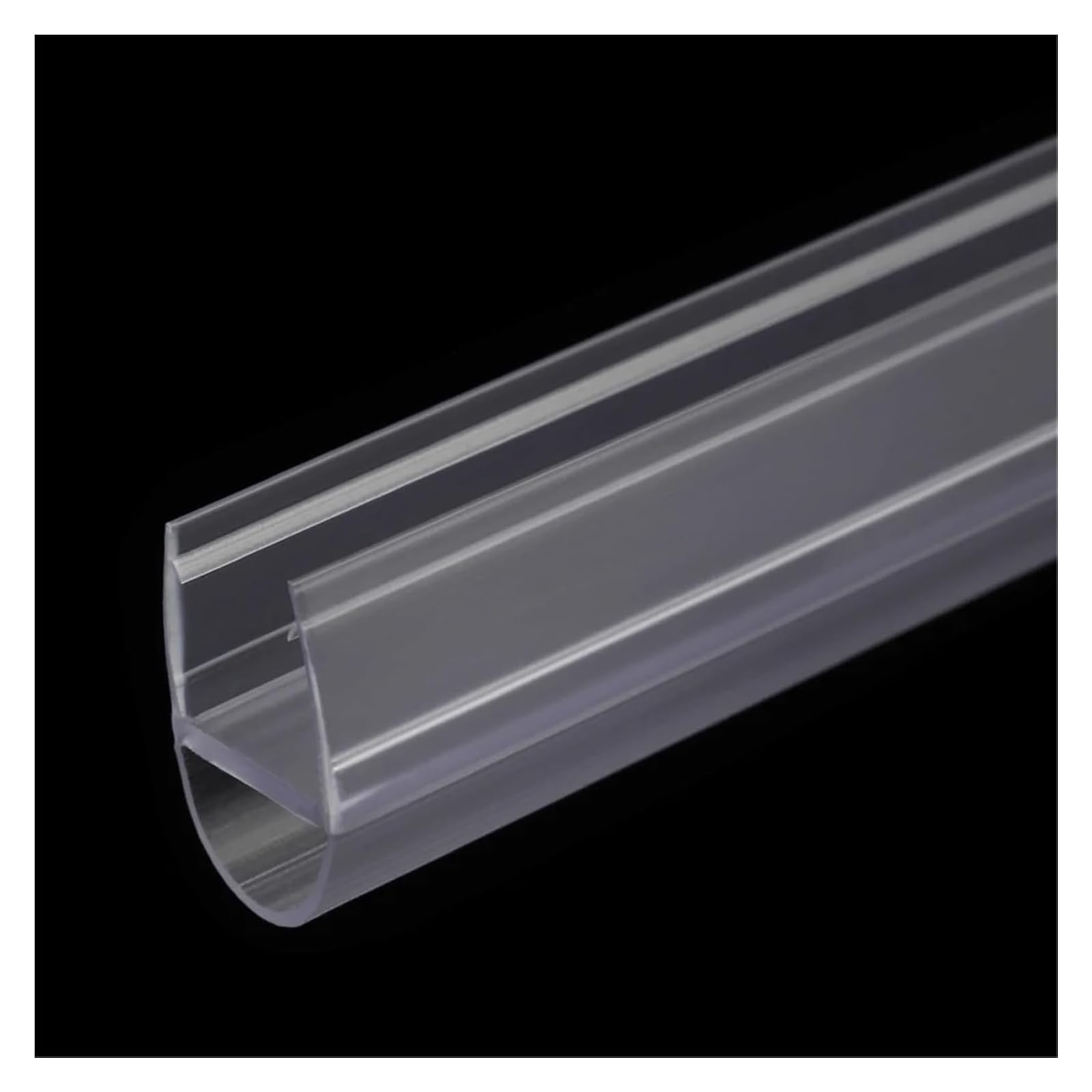 Silikonowa uszczelka do szkła, 5m(50cm*10) Taśma uszczelniająca do ekranu prysznicowego PVC Przezroczysta szerokość 4-12mm Opakowanie 10 sztuk(B-12mm)
