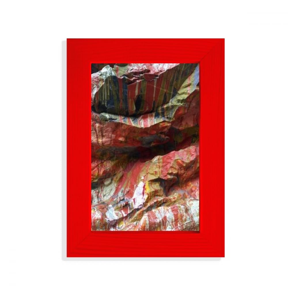 Cadre photo multicolore texture art rouge pour valoriser vos images