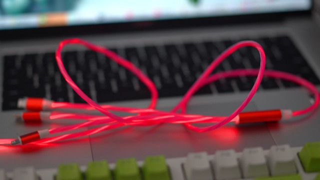 Image of 3 Combinations Multi Ports USB Charger Cable A to Micro USB /Type C PD Fast Charging Cord Light Up LED Current to be a Night Light Compatible with Most of Devices-39 inches Red.