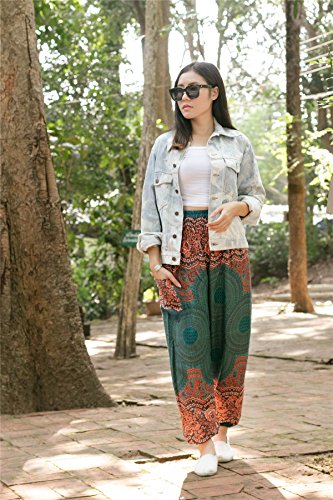 LOFBAZ Harem Boho Pants for Women Yoga S-4XL Plus Hippie Clothing PJ3