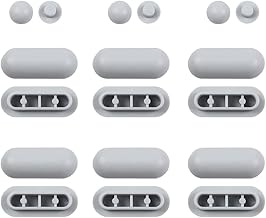 Toilet Seat Bumpers, 18 Pieces Toilet Seat Bumpers Set Rubber Pads for Toilet Seats, Toilet Bumper Accessory, Shock Absorbers, Replacement Seat Cover for Toilet Seat (White)
