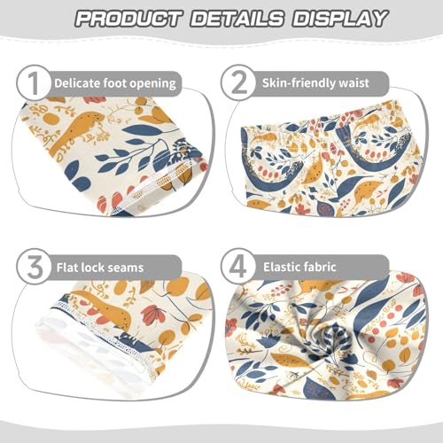 Colorful Paisley Pattern Kids Girl's Legging Soft Full Length Activewear Running3