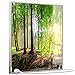 Produktbild STEINFELD Heizsysteme® Glas Bild Infrarotheizung mit TS11 WiFi Thermostat | Made in Germany | Motive 067 Wald Panorama (350 Watt, silber/Alu)