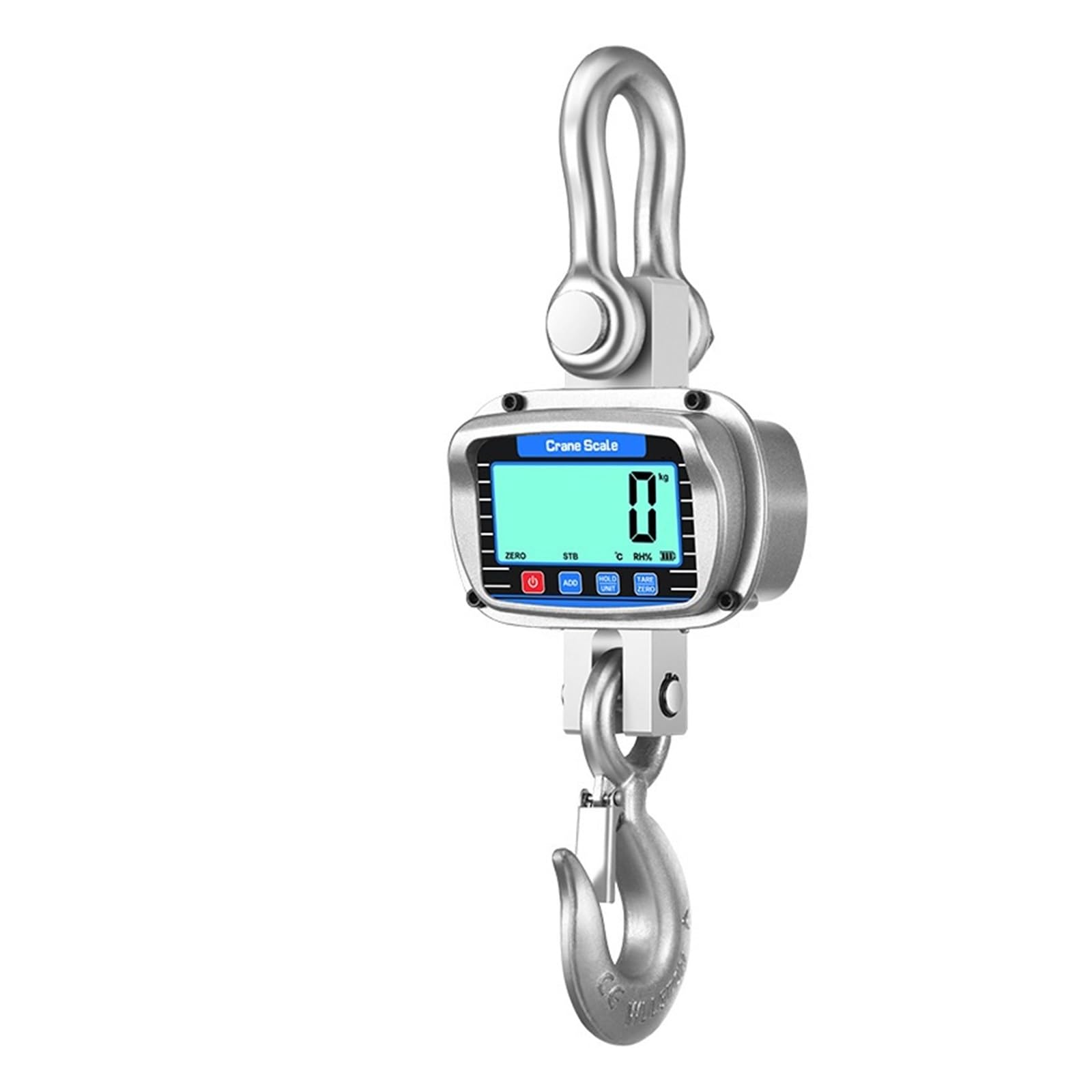 JVDDI Digital Hanging Scale Heavy Duty Industrial Digital Crane Scale, High Precision Hanging Hook Weighing Balance Heavy Duty Crane Hook(Silver,3000KG)