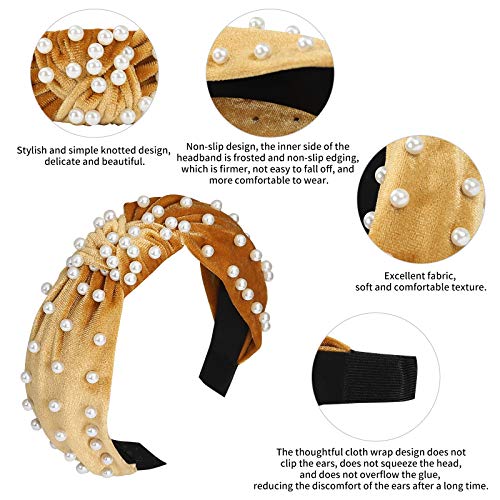 Tyfthui 6 Pcs Pearl Headbands For Women, Wide Headbands Knotted Headbands For Women, Headbands For Women Hair, Women Headbands Fashion Turban Headbands Hair Hoops Hair Accessories For Women And Girls (Style 1) #TOP2