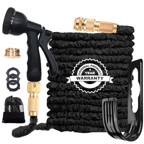 Flexible Garden Hose Pipe 100FT, 3 Times Expanding Flexible Magic Lightweight Watering Hose Pipe...