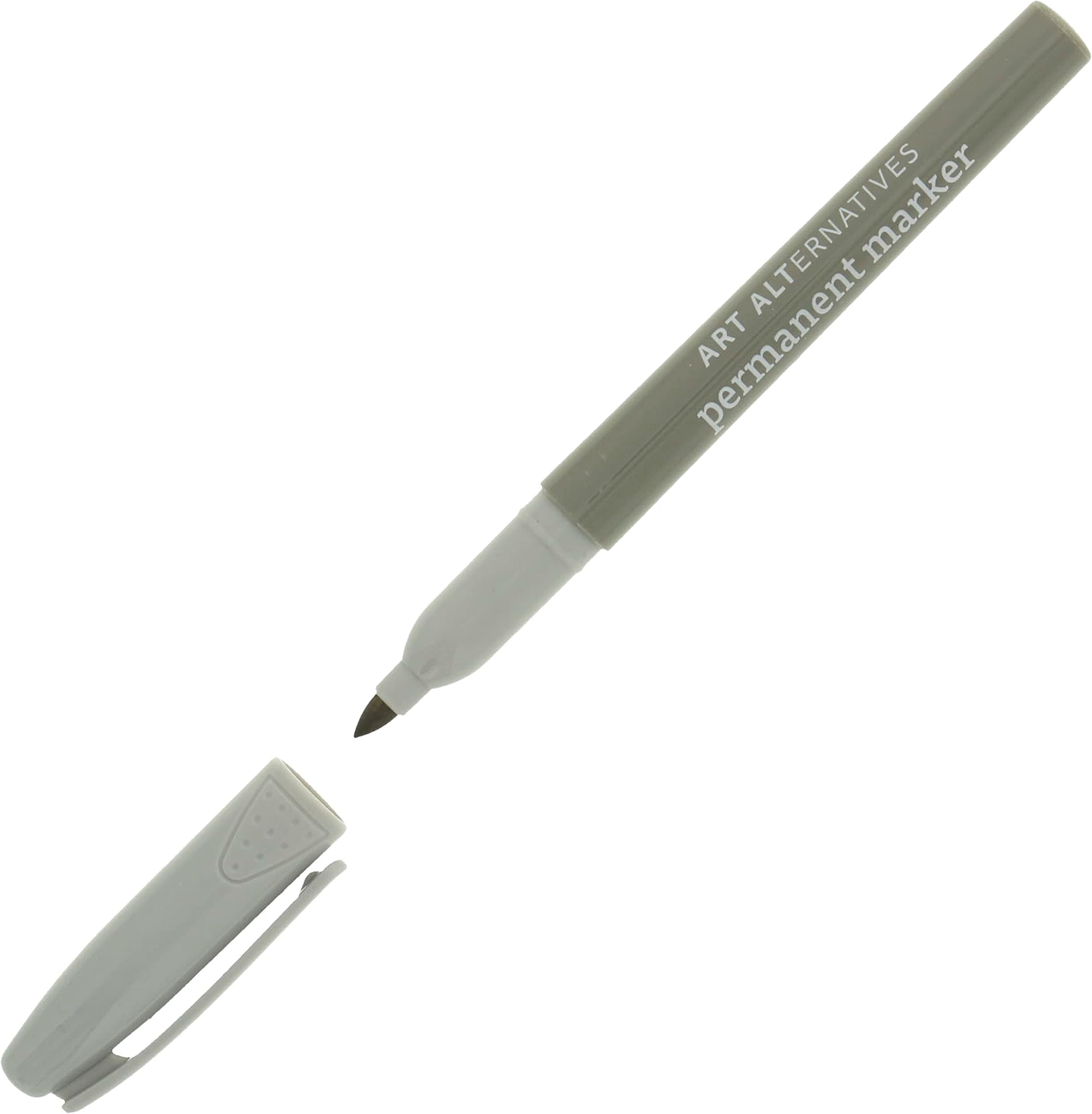 Art AlternativesPermanent Marker, Fine Tip, Grey - Multi-Surface, Quick-Dry, Fade Resistant - Art, Craft, Home, Office