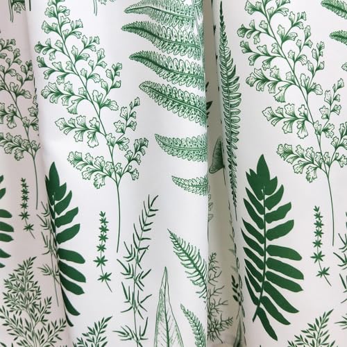 Rideau de douche vert en tissu imperméable pour baignoire