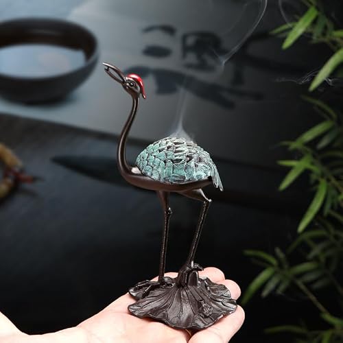 Sacred Avian Incense Holder Burner with Detachable Ash Collector - Brass Cone Incense Holder for Meditation Yoga, Spiritual Space Essentials, Portable Zen Studio Deco — view 6