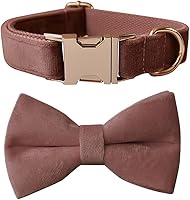 Vista 20 de Love Dream Collar de Perro con Corbatín, Collares de Terciopelo para Perro con Corbatín Desmontable y Hebilla de Metal, Collares de Corbatín Suaves