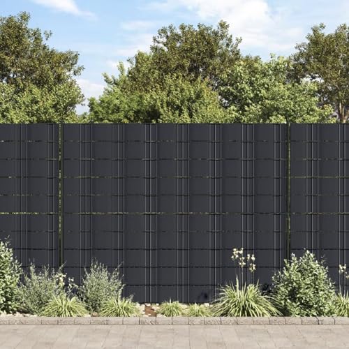 Gecheer Mampara de Privacidad para Jardín | 4 Pantallas con 80 Clips | PVC Resistente a la Intemperie y UV | Fácil Instalación | Añade Atractivo a tu Hogar
