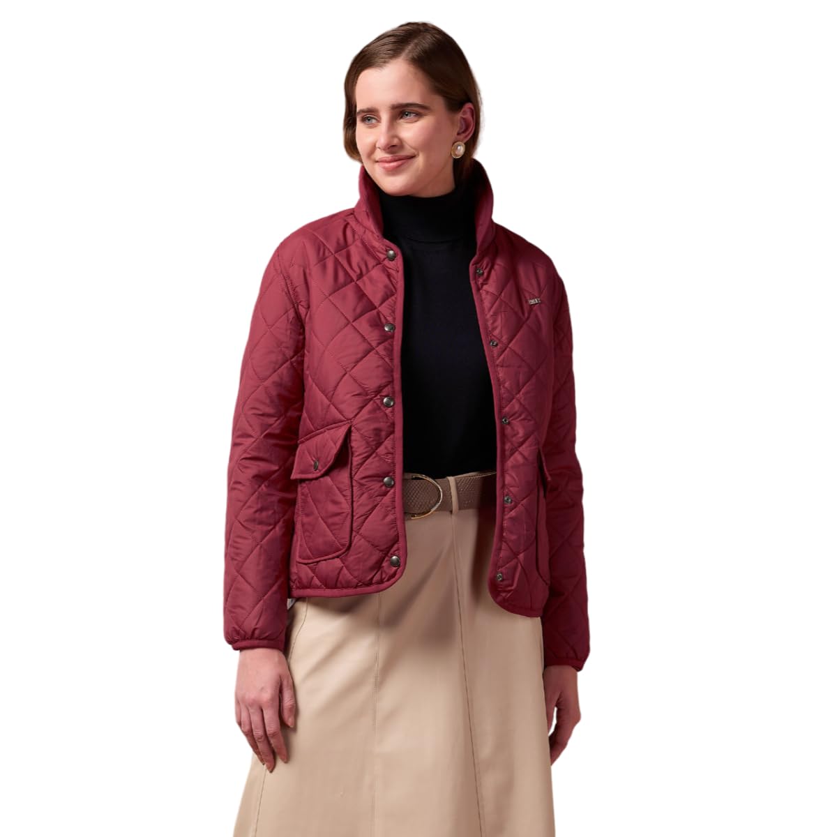 Women's Trench Coat (UWAW24JCK148_Cherry-image-1