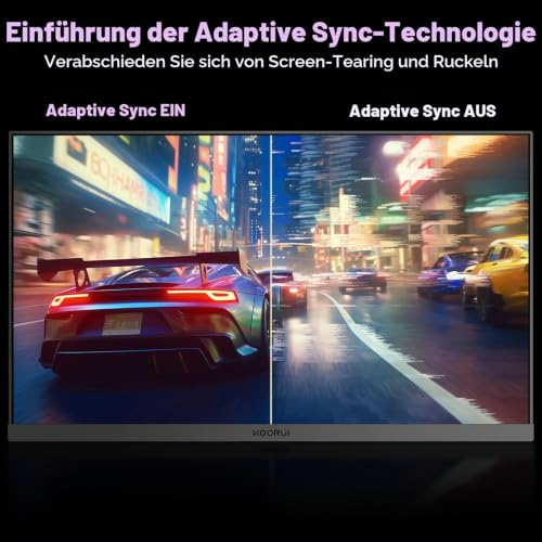 KOORUI 24.5 Zoll Monitor QHD 165Hz IPS 1ms AdaptiveSync VESA – Ansicht 3
