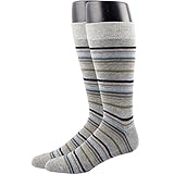 RioRiva Mens Dress Socks Mid Calf Crew Tube Socks for Business Grey Black Navy,MSK44 - Pack of 5,One Size