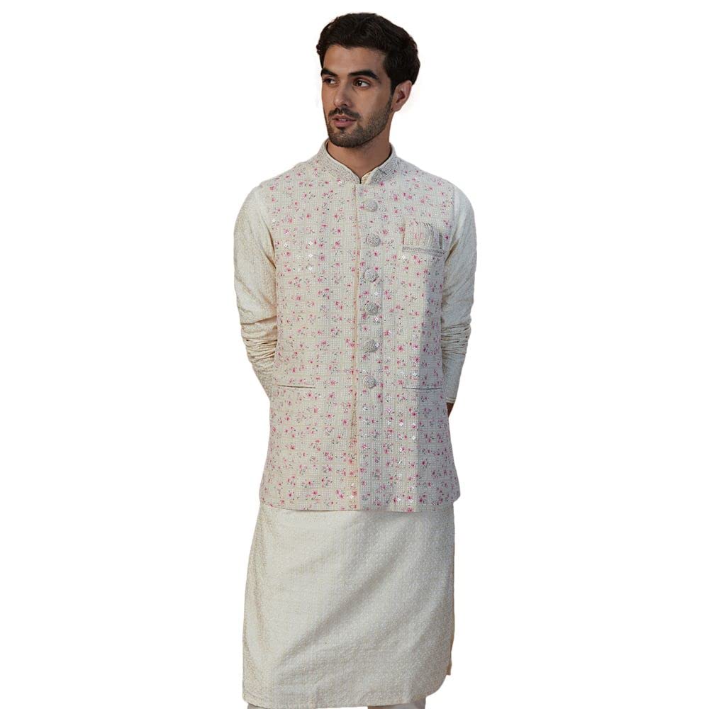 manyavar Mens Blended Cotton Sleeveless Nehru Jacket-picture-12