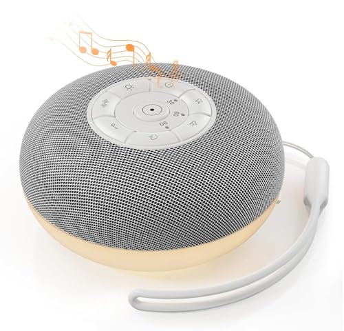 YEVIK Portable Sound Machine for Baby, Soothing Sleep Assistant with 39 Sounds & Night Light for Nursery, Travel, Kids & Adults (USB-C Rechargeable, Auto-Off Timer)
