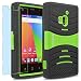 Coolpad ROGUE / 3320A Case, INNOVAA Turbulent Armor Case W/ Free Screen Protector & Touch Screen Stylus Pen - Green/Black