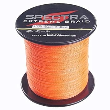 WorldCare 100m Super Strong Japan Multifilament PE Braided 6LB 8LB 10LB 15LB 20LB 30LB 40LB 50LB 60LB 70LB 80LB 90LB 100lb:Orange, 9