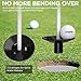 KINGTOP Golf Flagstick Mini, Practice Putting Green Flag Stick for Yard, Pole | Pin | Flagpole, Portable 2-Section Design, 3 Foot, 1-Pack, White