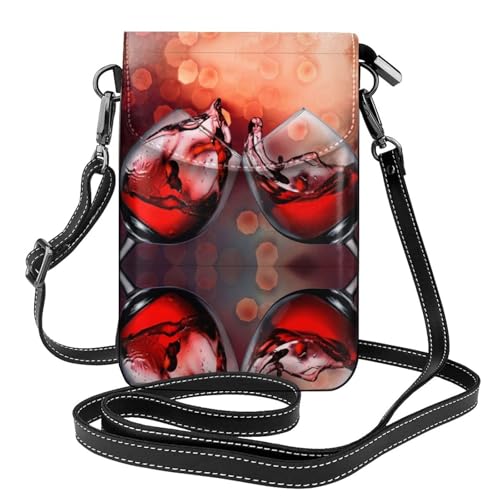 Sac pour verre à vin rouge bandoulière Cheers et pochette de rangement monnaie