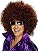 Afro Wig - Disco Afro Wig - #1 Quality 60s 70s Afro Wig (Brown)