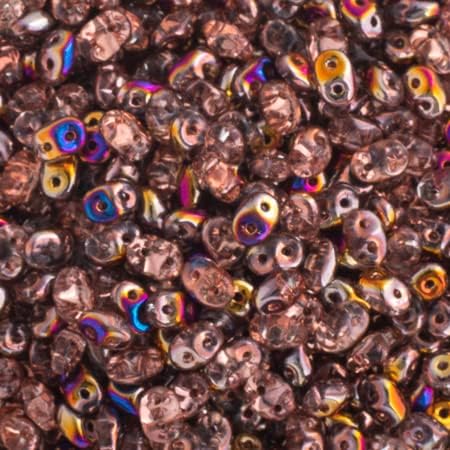 100 Grams Czech Superduo 2-Hole 2.5x5mm Sliperit Crystal for Jewelry Making and DIY Crafts