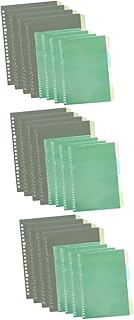 Didiseaon 24 Conjuntos De Livro De Endereços Divisor De Folhas Soltas Com Guias Alfabéticas Divisores De Caderno Divisor De Página Divisor De Página Clipes De Fichário Coloridos Divisores