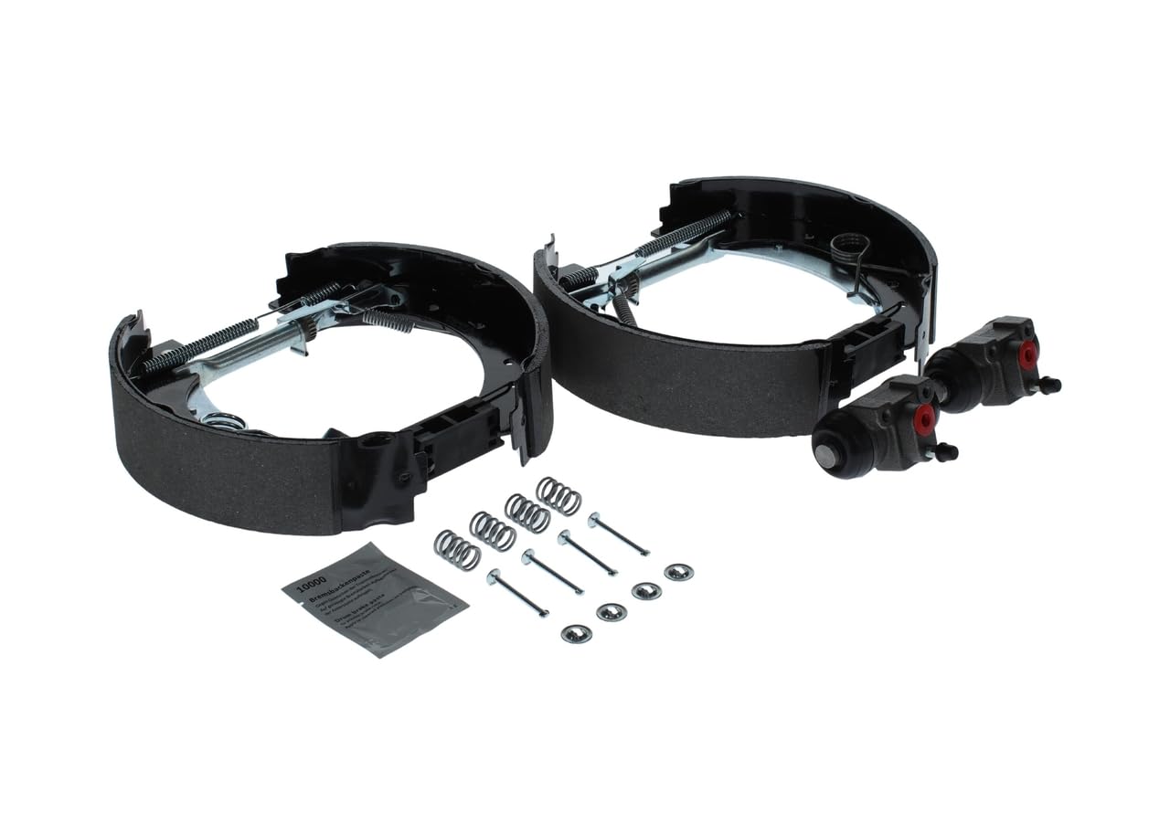 Bosch KS537 Kit Super Pro - Kit freno a tamburo posteriore - 1 set preassemblato, 2 cilindri freno a ruota, 4 ganasce freno